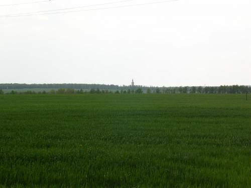Вид на поле танкового сражения с наблюдательного пункта